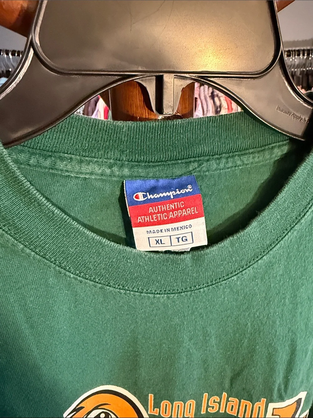 Vintage Long Island Ducks Green Tee - Champion - Picture 3 of 3
